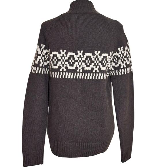 Timberland Fair Isle Nordic-Pattern 100% Lambswool Sweater Sz M - Picture 2 of 9